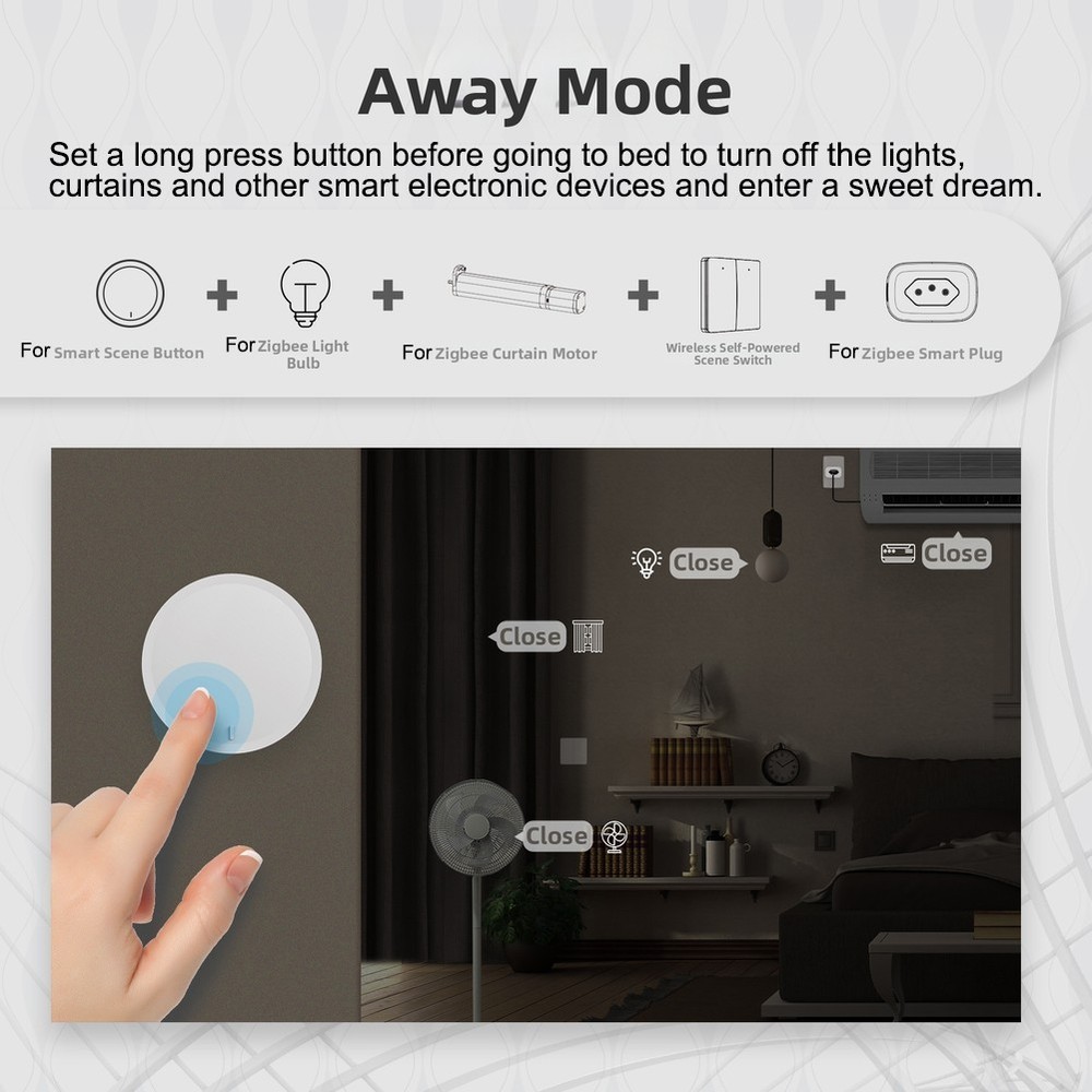 For Zigbee Smart Switch Compatible with For Tuya for Multi-Scene Control