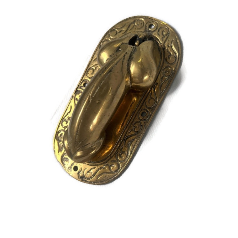 Brass door knocker 6” long Penis Shape Heavy 8.5cm banger Solid HEAVY rustic