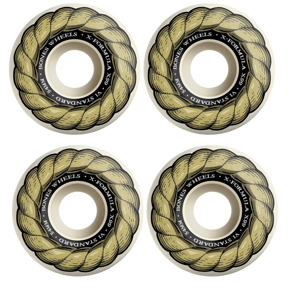 Bones Skateboard Wheels 54mm X-Formula Standard V1 99A White