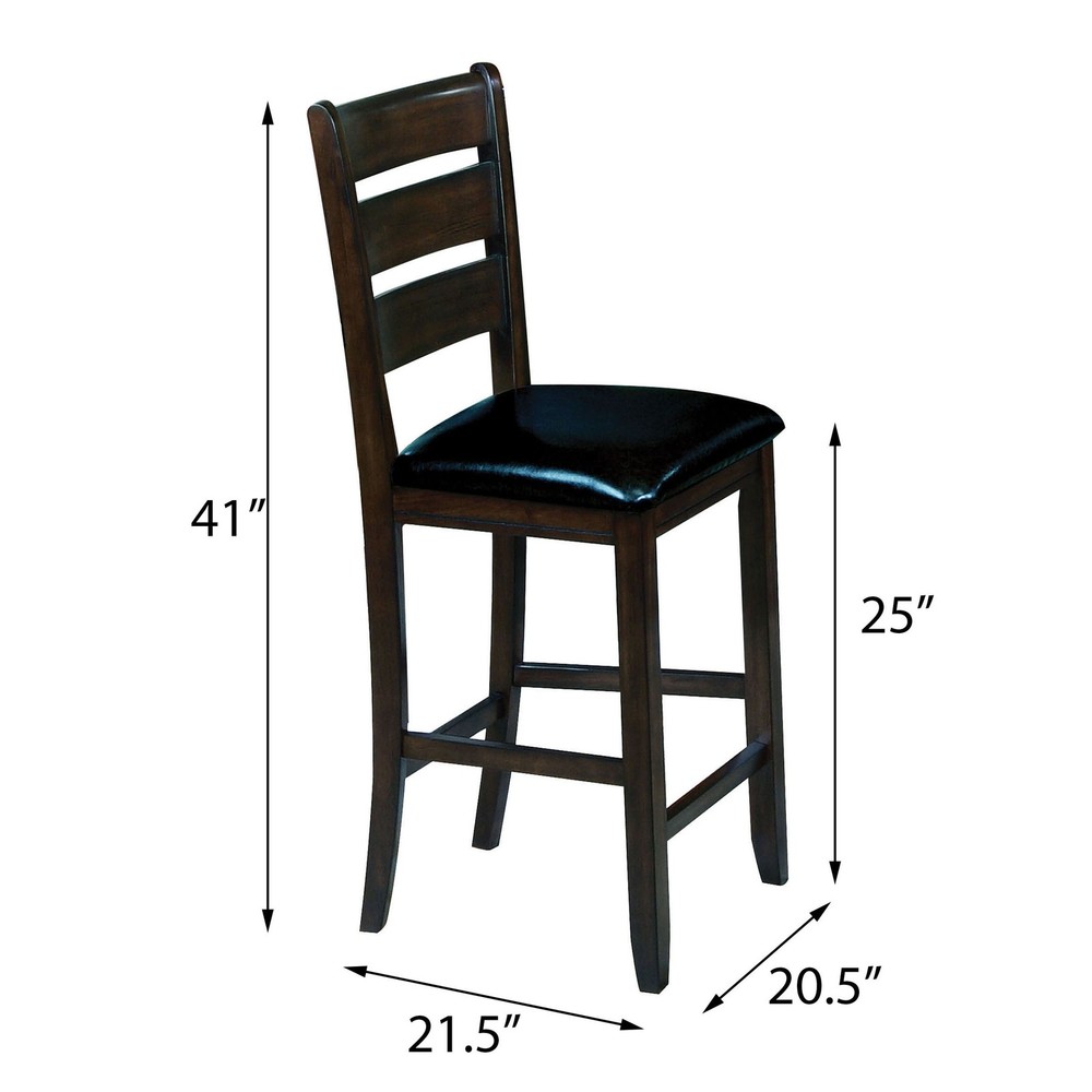 Black and Espresso Counter Height Chairs