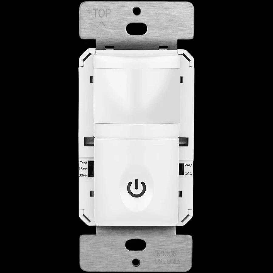 Enerlites HMVS-W Vacancy Sensor, PIR Wall Switch