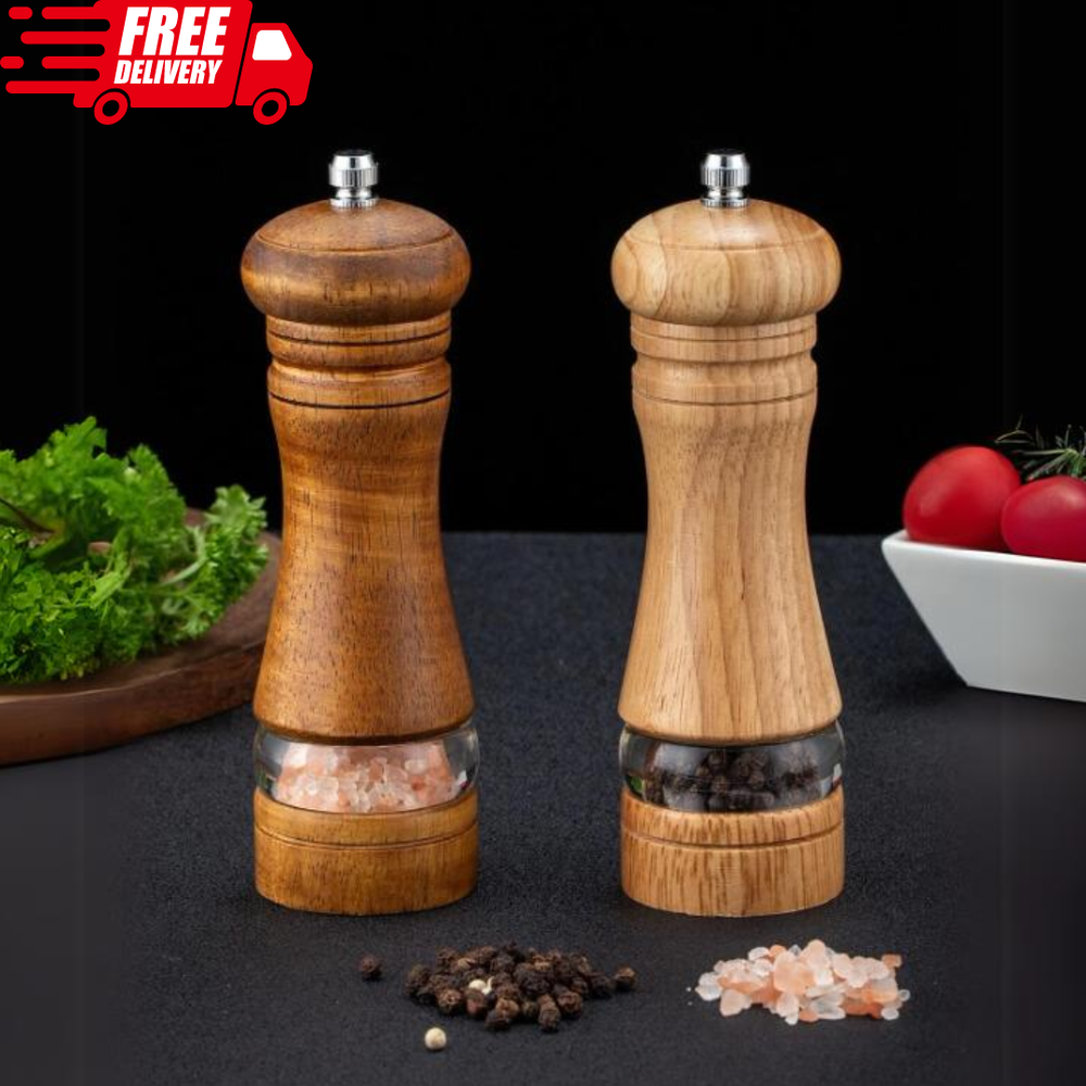 Pepper Grinder Wooden Manual Grinder Mill Solid Ceramic Grinding Kitchen Tools