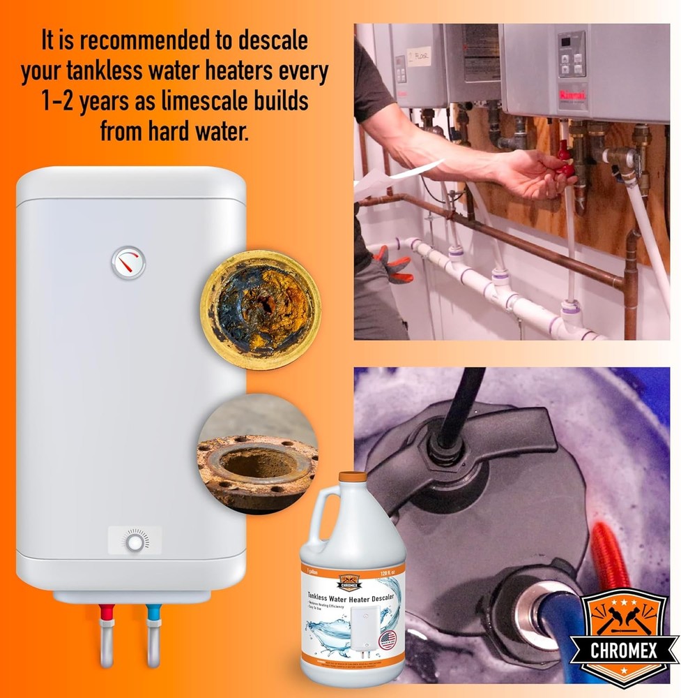 Tankless Water Heater Descaling Solution | Highly Effective Descale, 1 Gallon