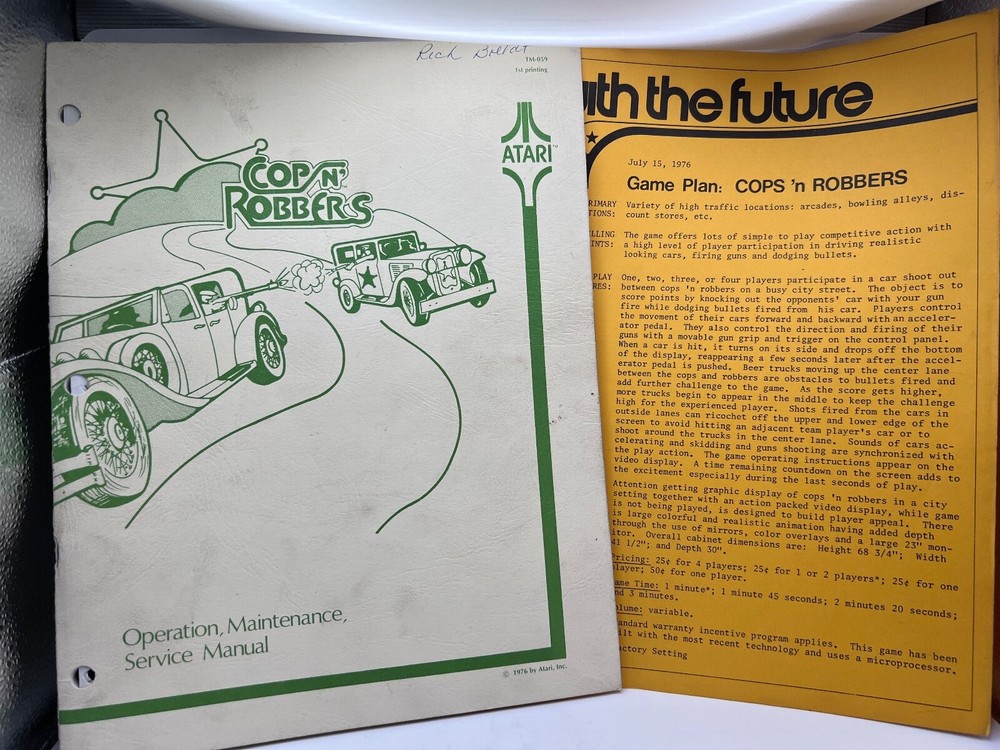 ATARI: Arcade game Manuals Collection from distributors library YOUR CHOICE