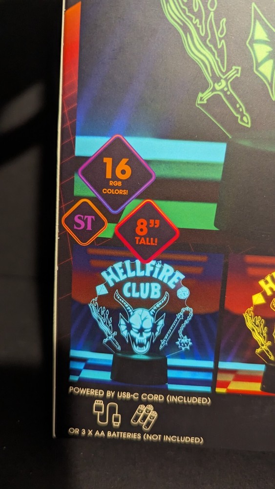 Stranger Things - Hellfire Club LED Desk Light - Color Changing - USB powered
