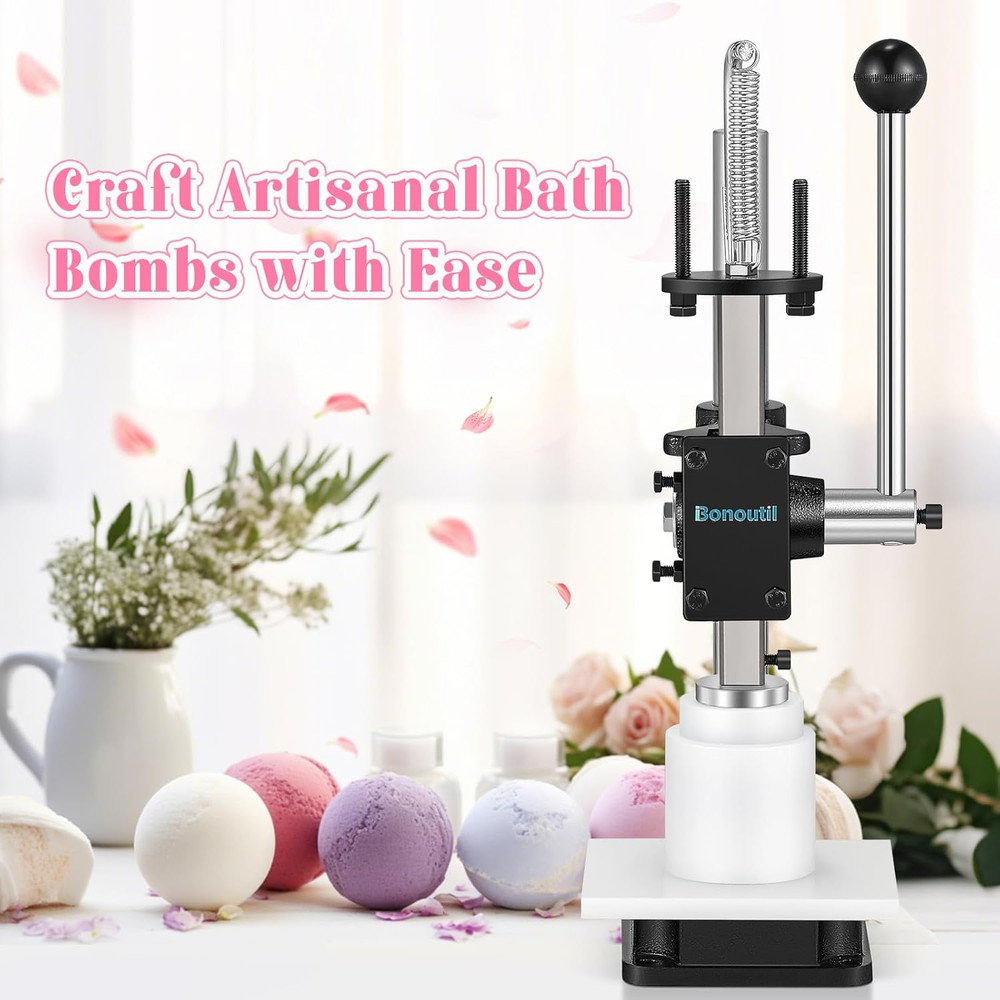 Bath Bomb Press Machine-Heavy Duty Bath Bomb Machine with Mold Kit Adjustable He