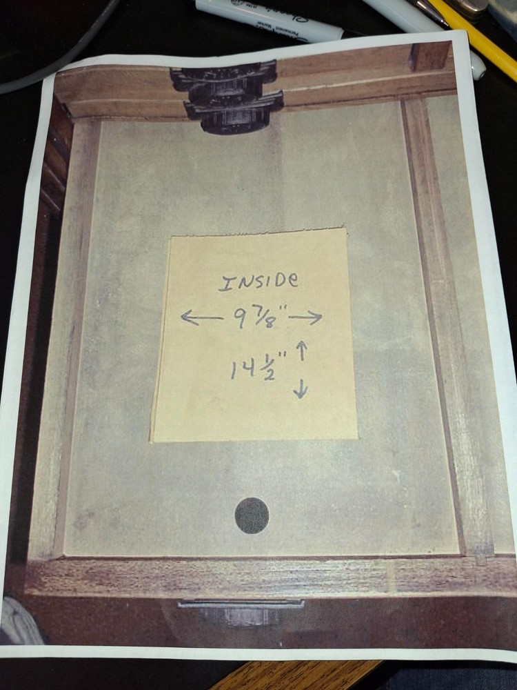 "Hamilton" vintage wood document file cabinet