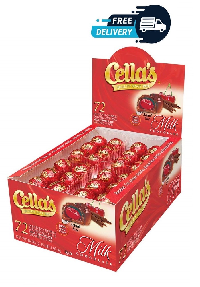 Cella's Milk Chocolate Covered Cherries, 72-Count Box