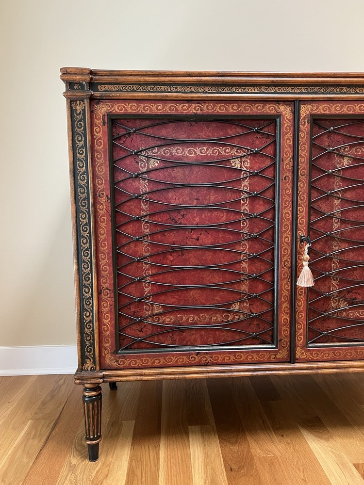 Theodore Alexander Leather Wrapped Chest Buffet