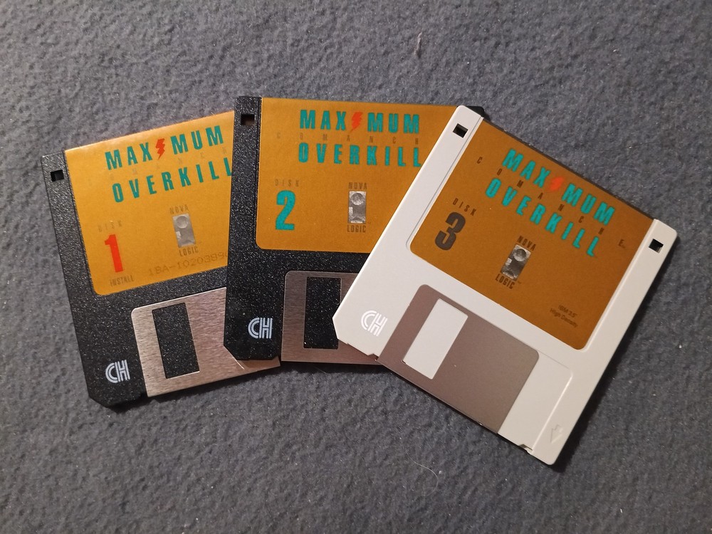 Comanche Maximum Overkill Vintage PC Game 3.5" Floppy Disk Set Nova Logic DOS