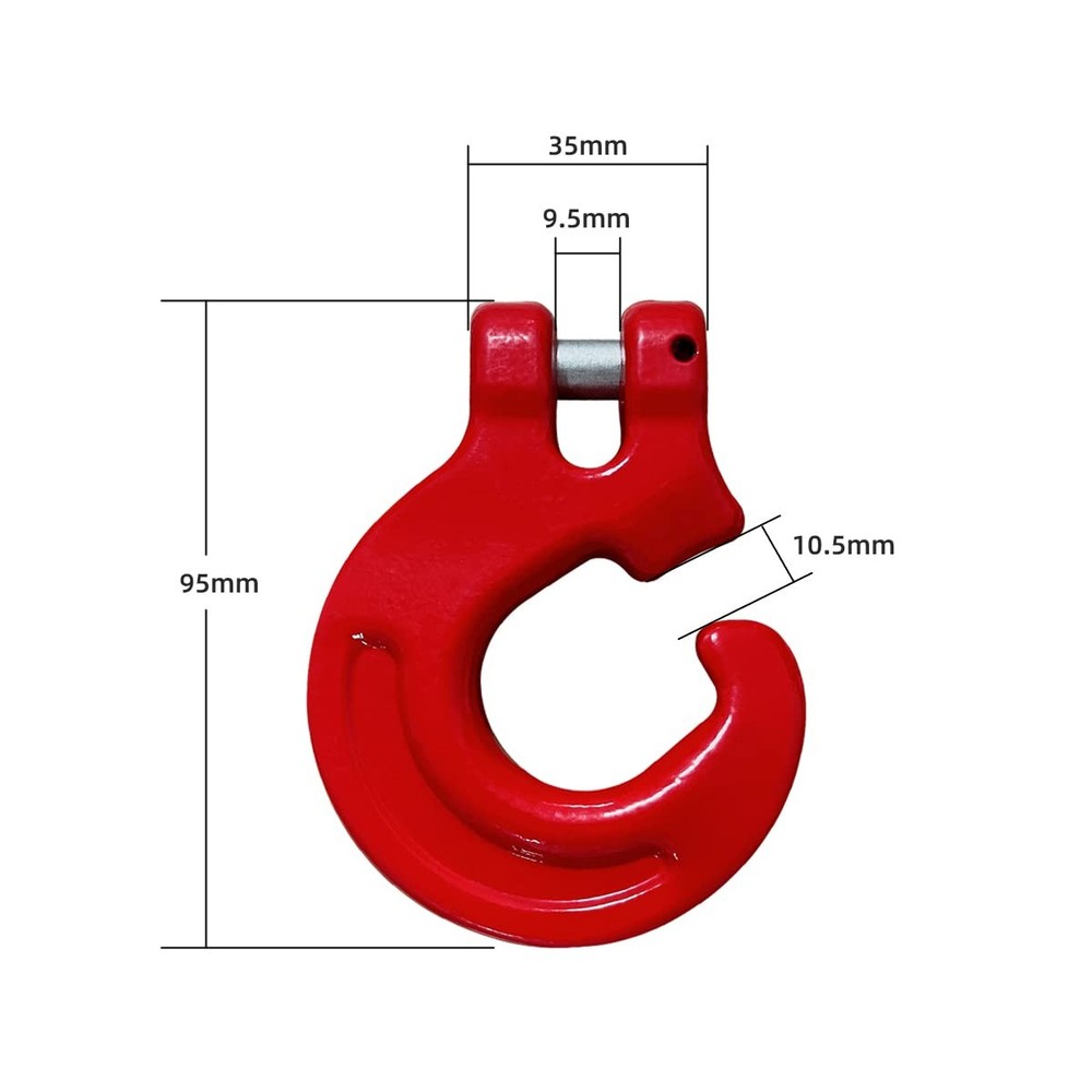2pack G80 Chain Hook 5/16 Logging Chain Choker Hook With 2 Tons /4400lbs Workin