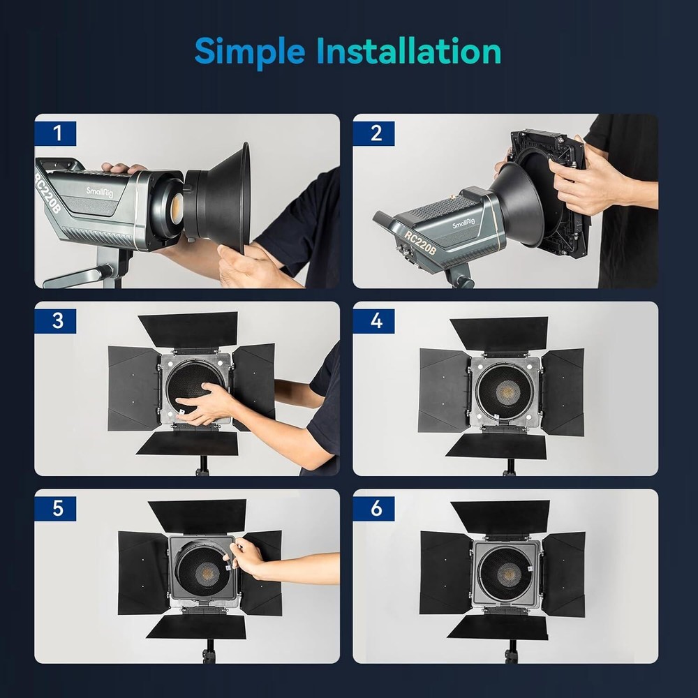 SmallRig 8-Leaf Lighting Barn Doors with Bowens Mount for SmallRig COB Light