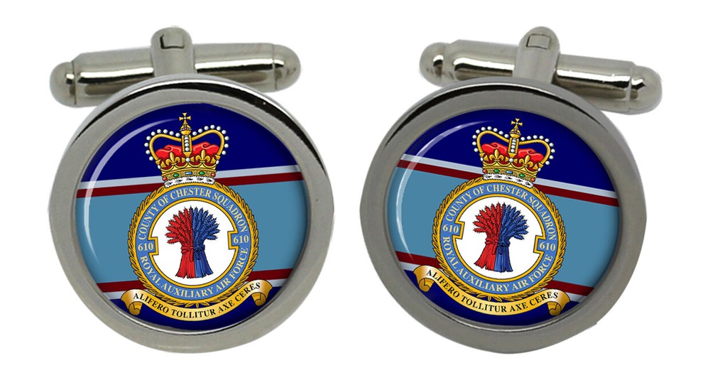 610 Squadron RAuxAF Cufflinks in Box