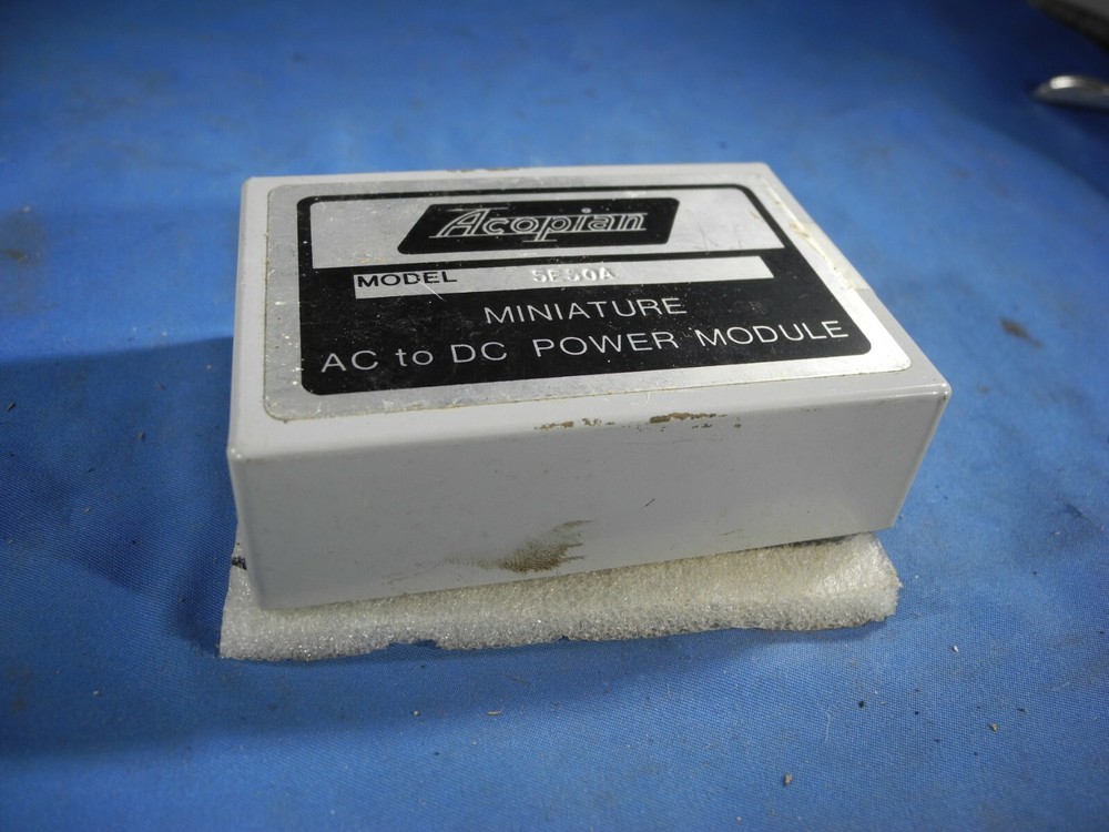 ACOPIAN MINIATURE AC TO DC POWER MODULE 5E50A (NOS)