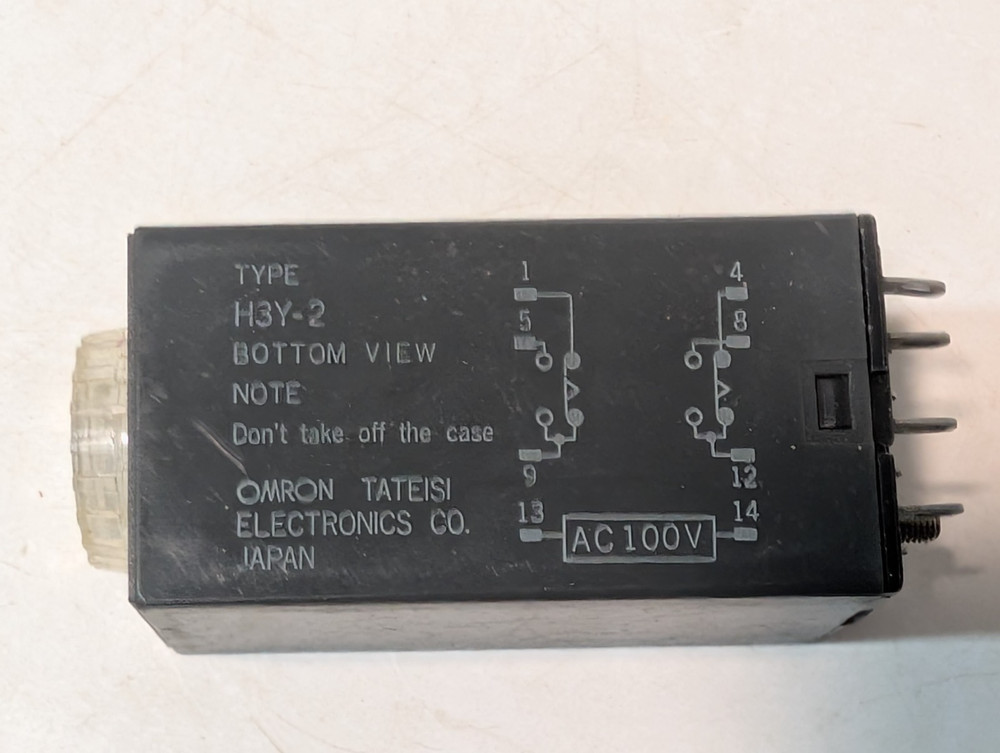 Omron Tateisi Electronics Co. H3Y-2 Solid State Timer, 5S, 100VAC, Made in Japan