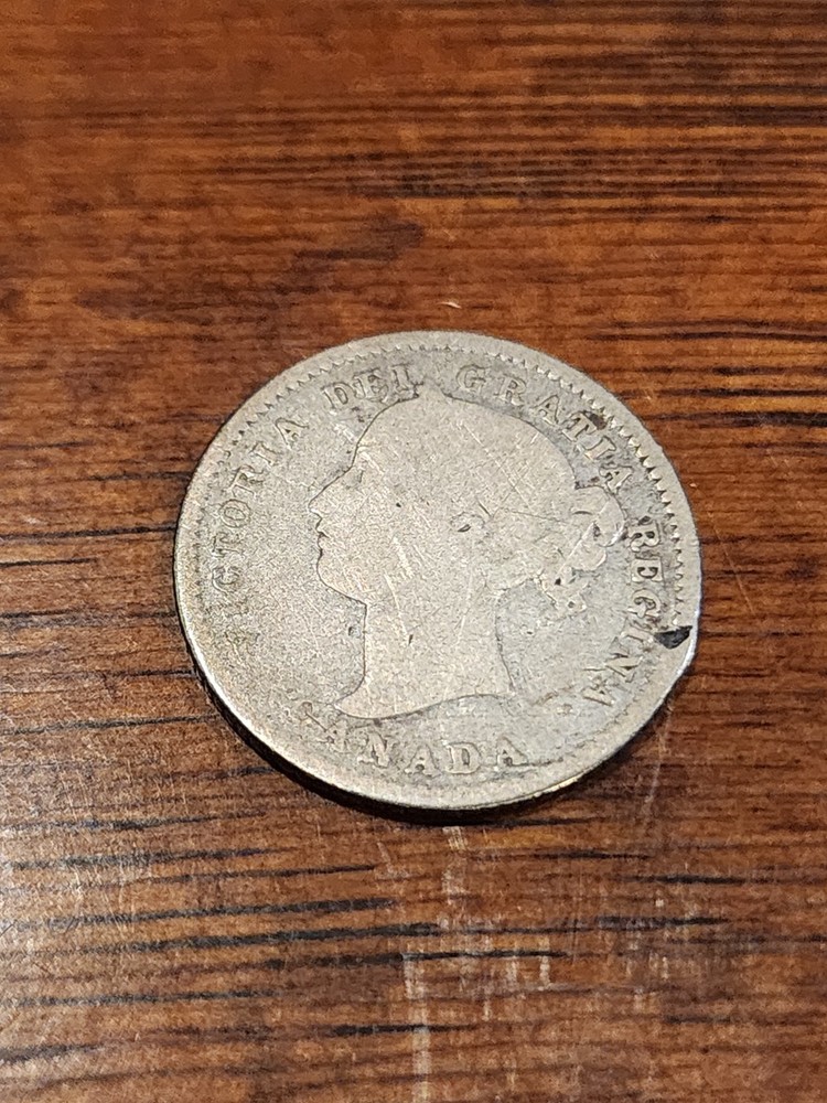 1874H Canada 10 Cents Silver Coin