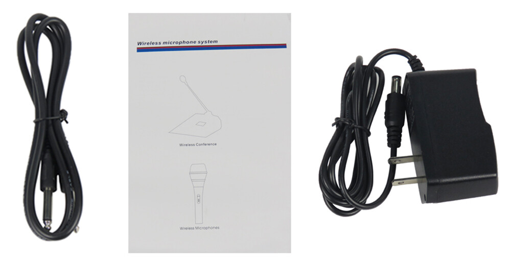 UHF Wireless Microphone Lavalier Lapel Mic Dual CH Receiver Transmitter Headset