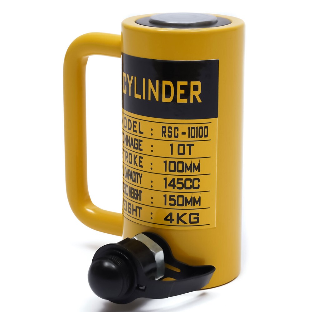 10 Ton Hydraulic Cylinder Jack Single Acting 4" Stroke Solid Hydraulic Ram Jack