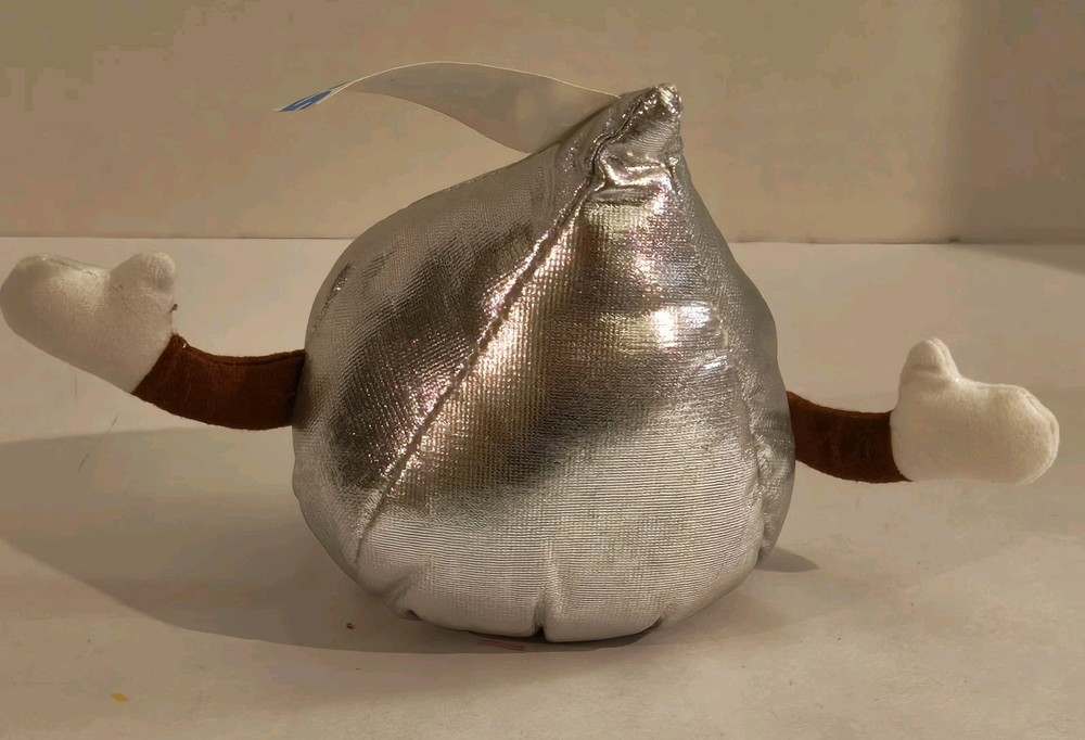 Hershey Park Hershey Kiss Silver Plush Large 12" and Small 8"