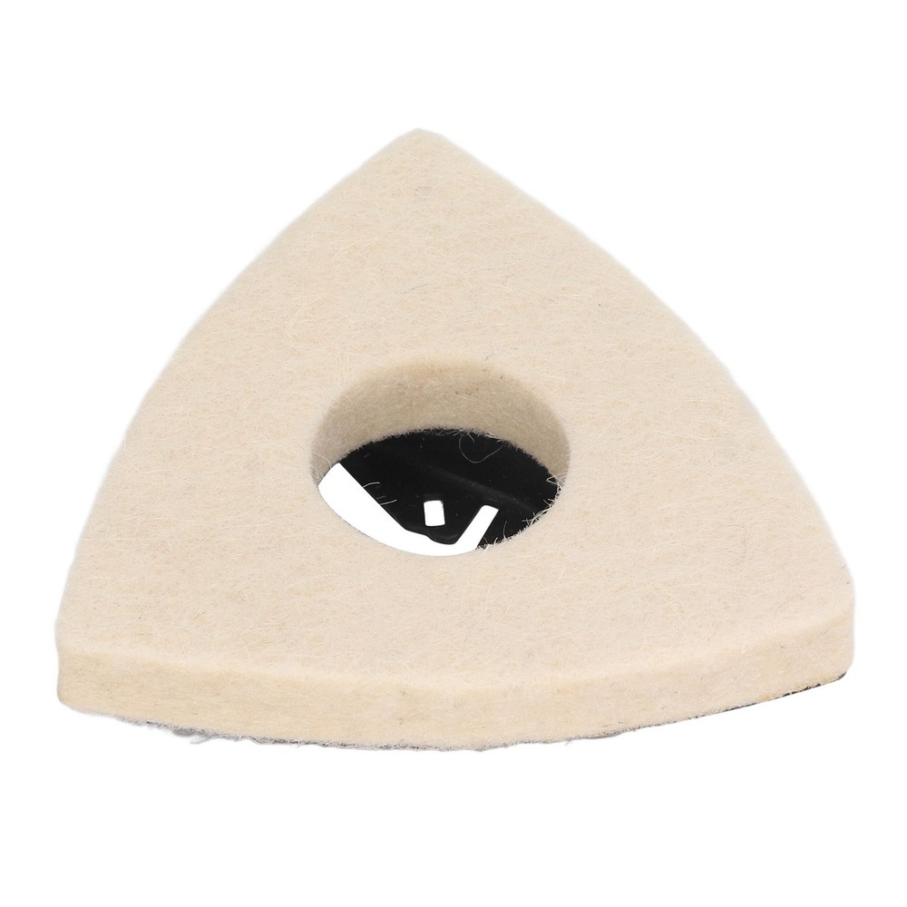 5PCS Wool Polishing Pad With Base Triangular Felt Buffing Pad For Oscillating