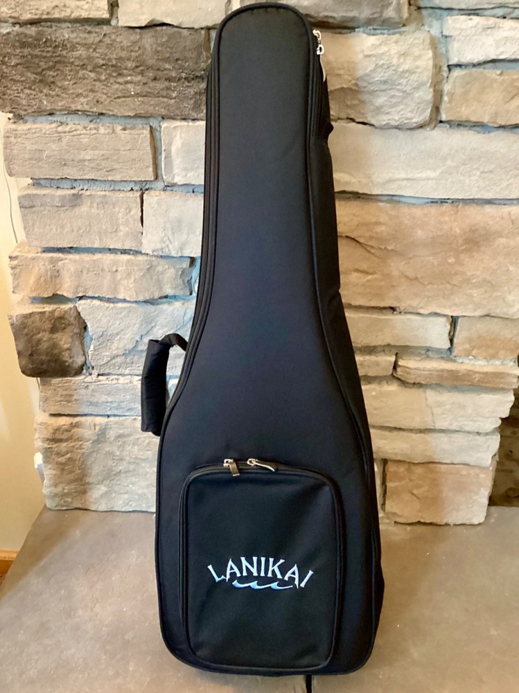 Lanikai ACST-B Solid Top Acacia Baritone Ukulele w/ strap, padded bag + strings