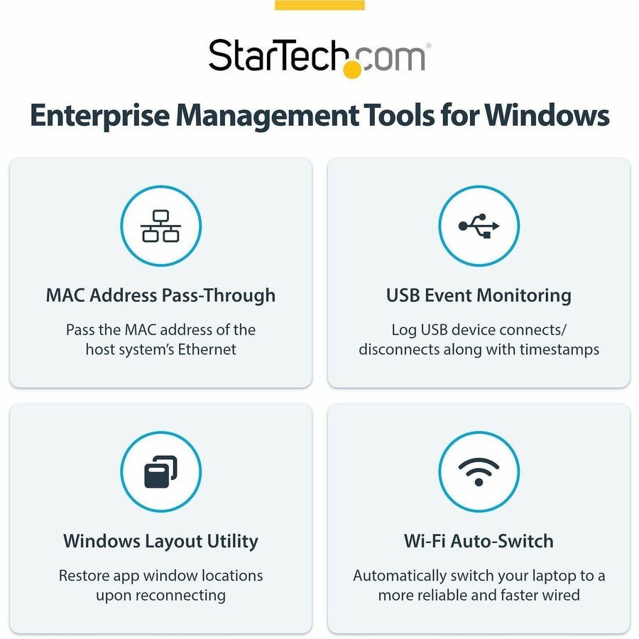 StarTech.com USB4 Thunderbolt 4 Dock 98W Quad Display HDMI/DP Mac/Win