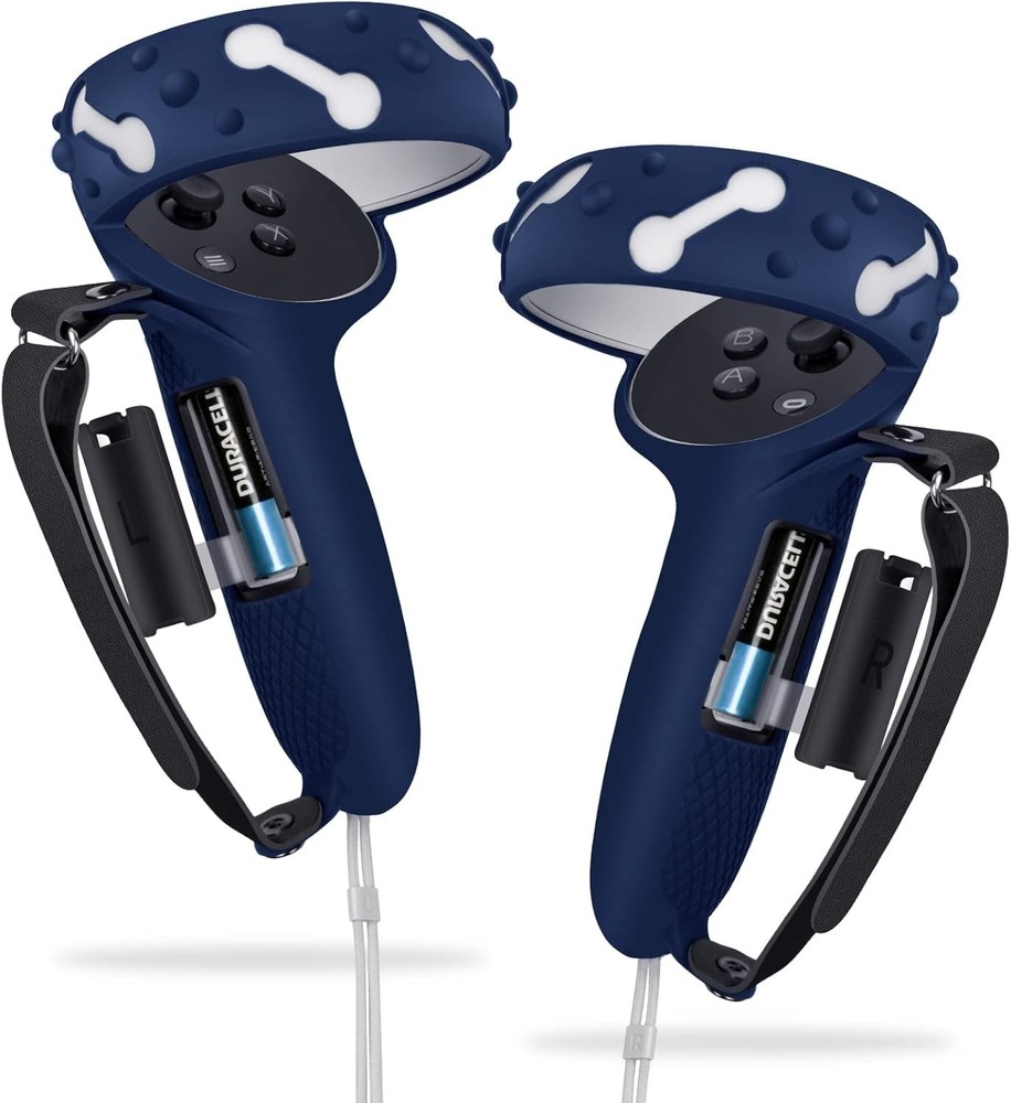 Controller Grips for Oculus Quest 2, Extended Silicone VR Grips Cover Protector