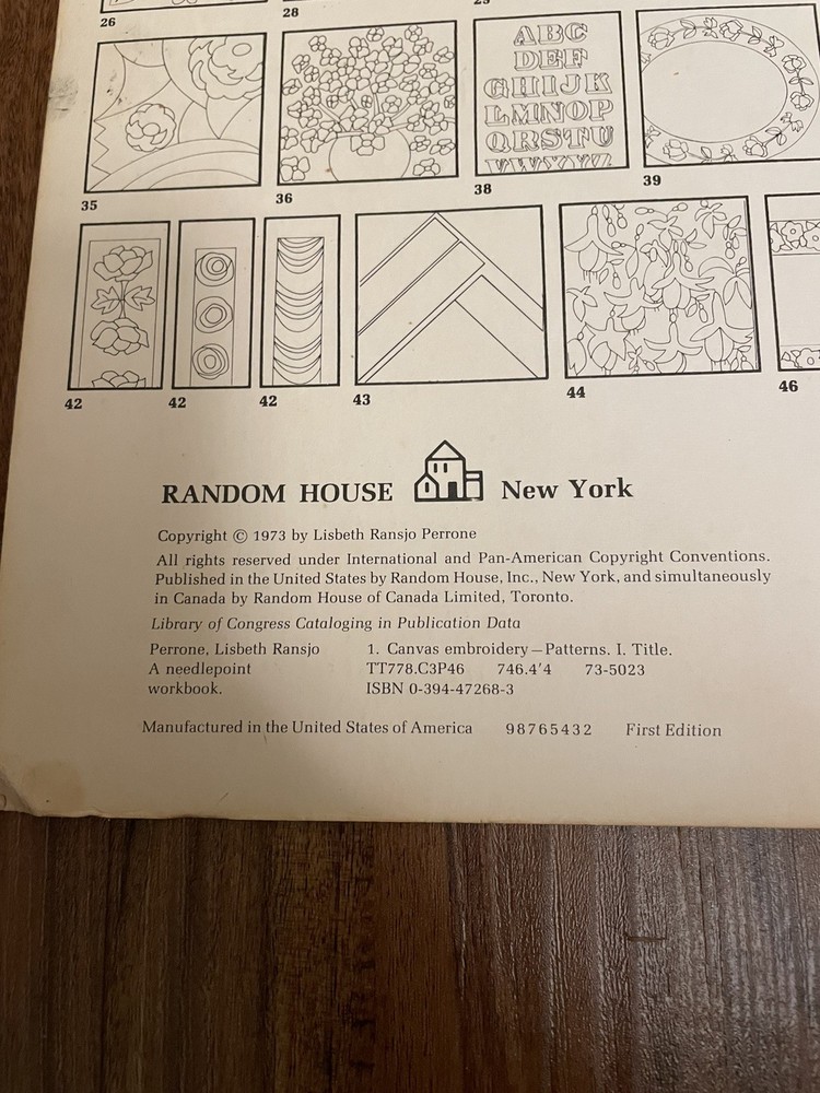 Lisbeth Perrone's Needlepoint Workbook First Edition Red Spiral Bound 1973