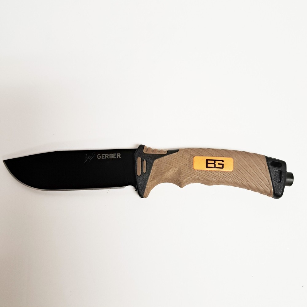 Tactical Fixed Blade Survival Knife with firestarter, LED light, compass, MORE!