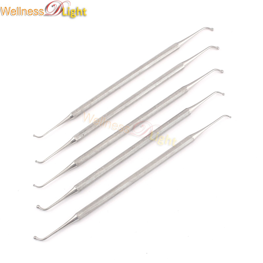 WDL 5pcs Composite Plastic & Amalgam Filling Instruments Ball Burnishers,PR-0034