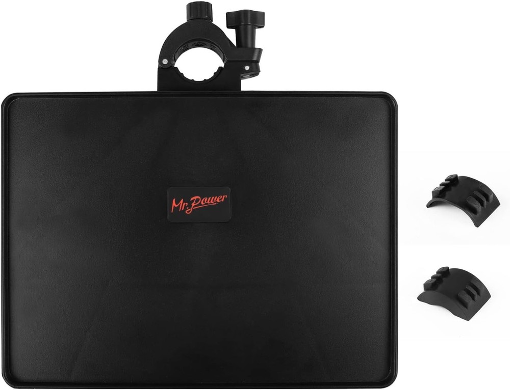 Compact Clamp-On Mic Stand Tray - 4 lb Capacity for Efficient Accessory Storage