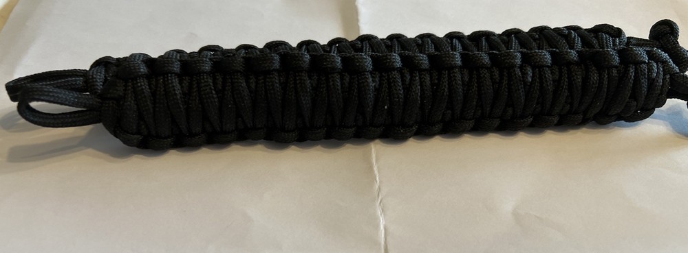 Black Paracord One Strand King Cobra Braid Bracelets Plus 1 Split Ring Keychain
