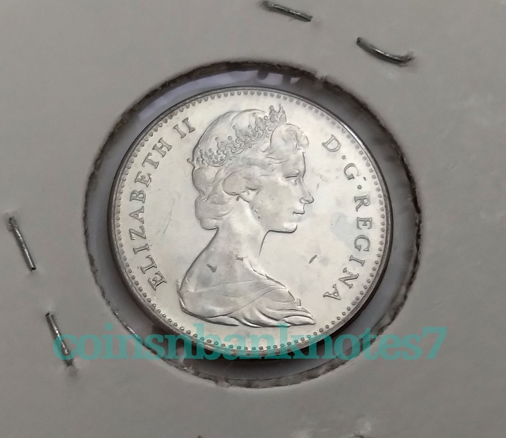1967 Canada 5 Cent Coin, KM66 Uncirculated B / Rabbit