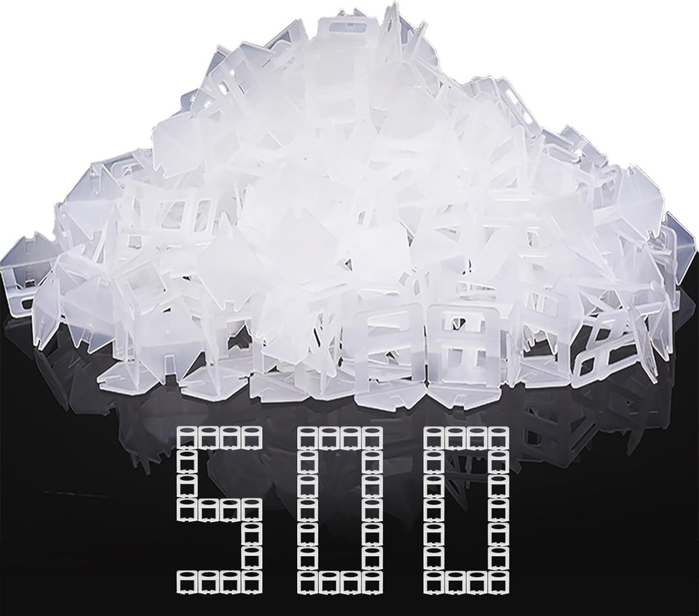 Tile Leveling System, 500-Piece 1/16" Tile Spacers Clips Tile Tools, Tile Ins...