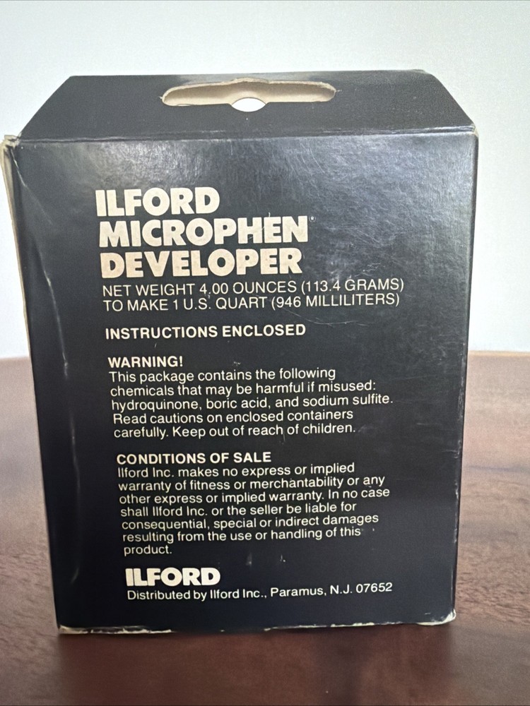 3 - ILFORD Microphen High Speed Developer Normal & Push Processing B & W Film