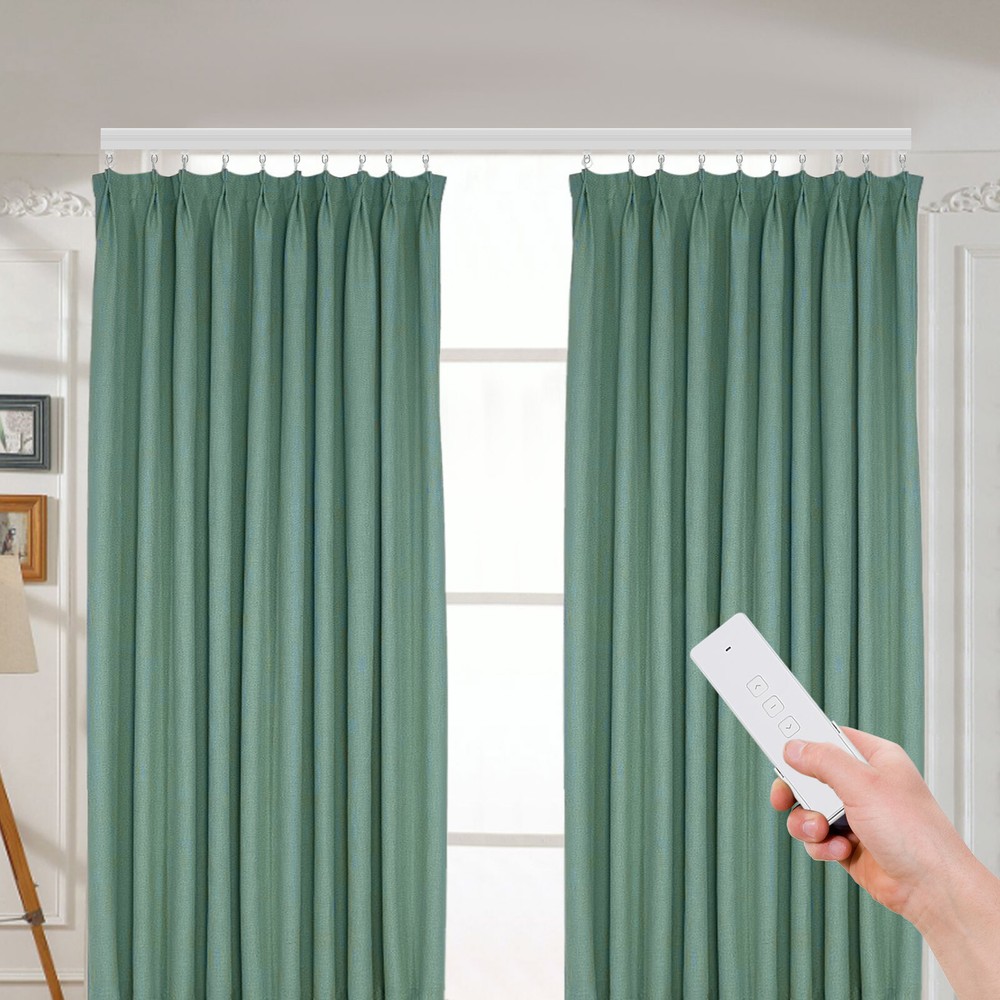 Smart Motorized Curtain Track with Remote Control, Voice Control Compatible