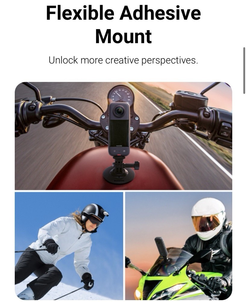 Original Insta360 Flexible Adhesive Mount - Strong & Versatile Attachment