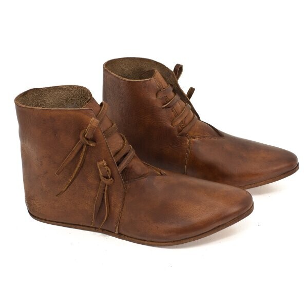 Authentic medieval shoes Historical reenactment boots Custom leather boots