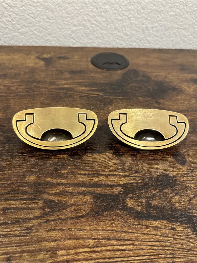 Drexel Passage Drawer Pulls 2 Handles Campaign Brass KBC N-16827 Replacement