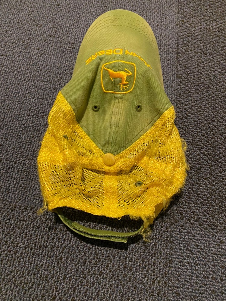 John Deere tractor snap back hat USED