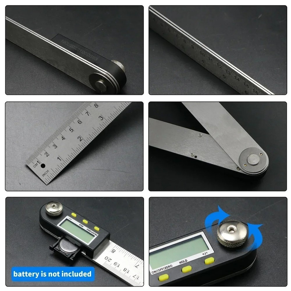 300 mm Digital Angle Ruler Stainless Steel Electronic Angle Meter