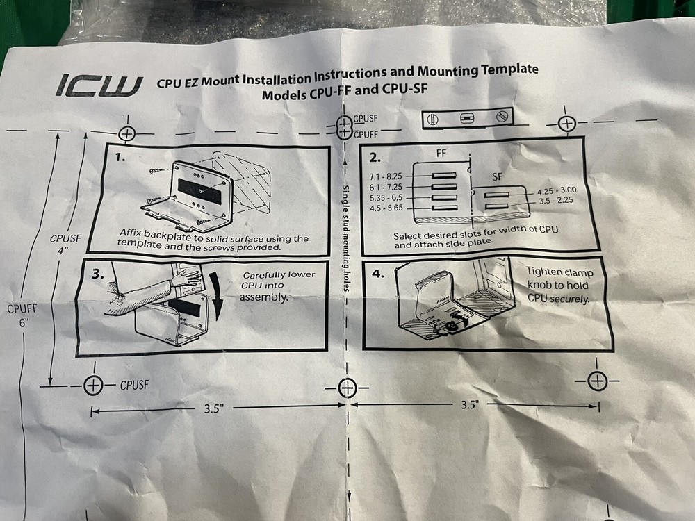 ICW CPUFF-QG Large EZMount CPU wall mount