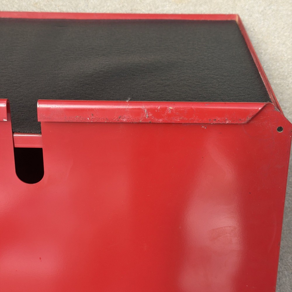 Craftsman Tool Box Side Hanging Folding Table Shelf Bench Tray Red
