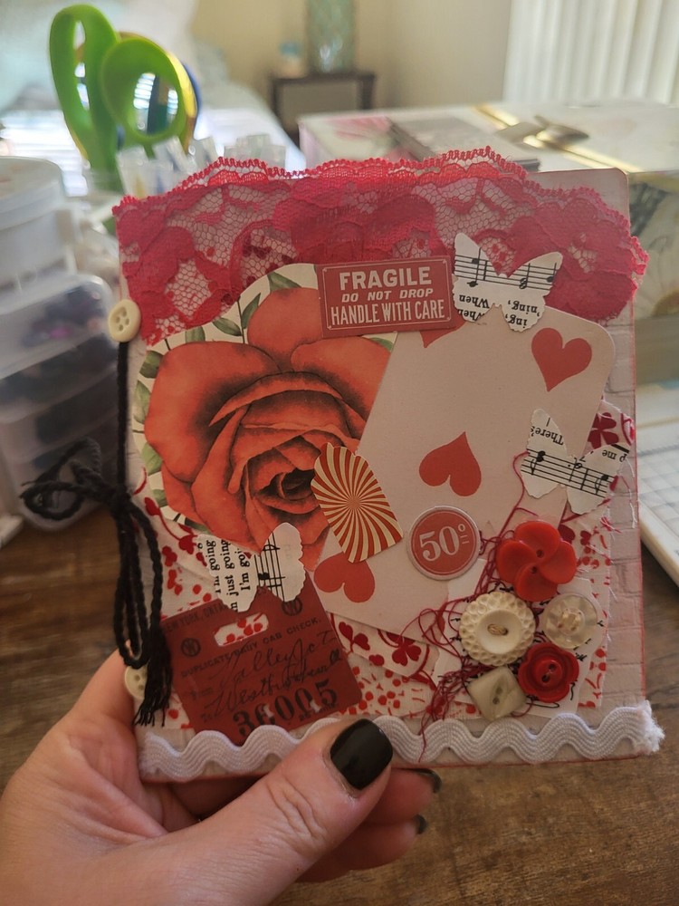 All Red And White Eclectic Journal