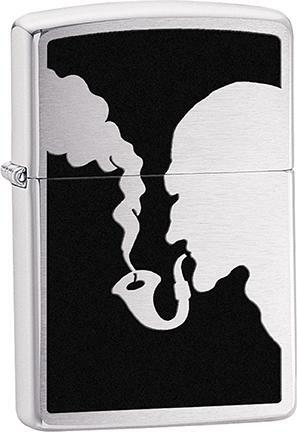 Zippo Windproof Metal Design Fire Lighter - Man Smoking Pipe