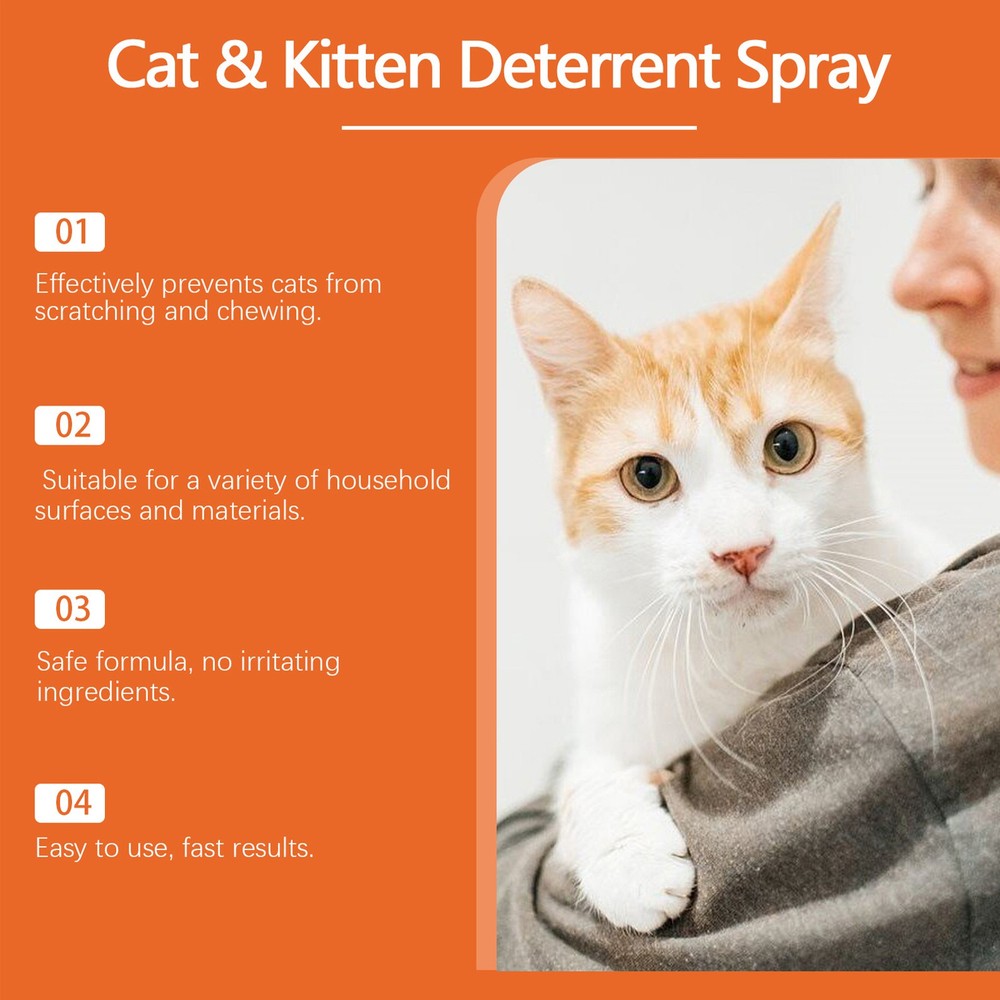 100ml Cat Scratch Deterrents Spray Stop Cats Scratching Wallpaper Carpet Sofa