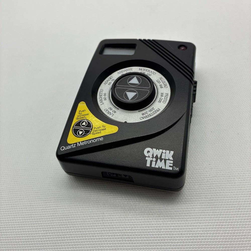 Qwik Time Electronic Quartz Metronome 1995 Tested Works (needs batteries)