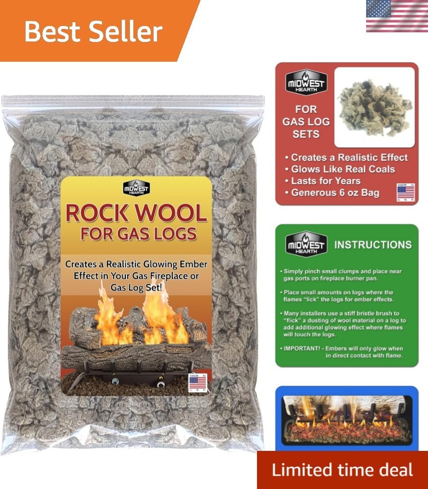 Rock Wool for Gas Log - 6 oz. Bag