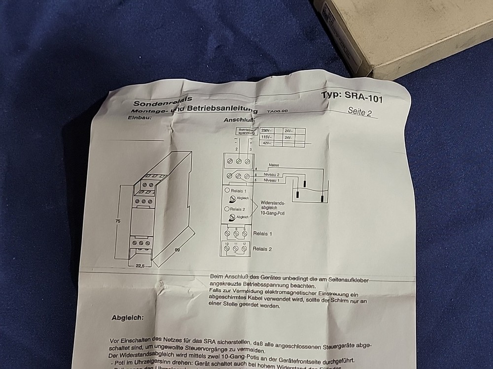 NEW ACS-CONTROL SYSTEM RELAY SRA-101 Qty 2