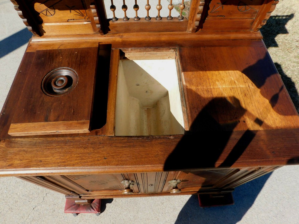 Ice Box Buffet~~Walnut Eastlake circa1880
